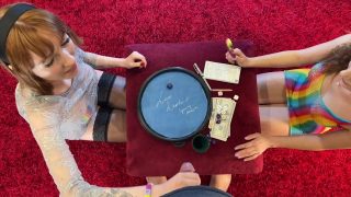 Two Girls One Guy Dice Challenge to Make Him Cum First with Two Incredibly Sexy Hot and Horny Sluts